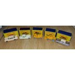 Five originally boxed Matchbox Moko Lesney diecast vehicles No.22, No.24, No.27, No.28 and No.32