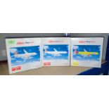 Three boxed Schuco Star Jets 1:200 diecast models Airbus A319-100, Airbus A321-00, Airbus A32 1:200