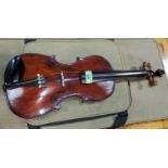 3/4 size violin, 2 piece back, no case