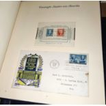 A collection of American stamps in German Die Briefmarker albums