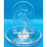 A Lalique pin dish 'Naiade' pattern, etched lower case signature to base