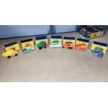 Seven originally boxed Matchbox Moko Lesney diecast vehicles No.2, No.4, No.6, No.10,, No.15, No.