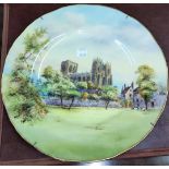 A Royal Worcester hand painted plate "York Minster" dia. 28cm