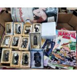 Twelve Box New Line Lord of the Rings character figures and a selection of fantasy and other
