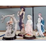 A Resin Giuseppe Armani for Capodimonte group with other similar resin figures