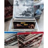 A collection of LPs including The Beatles, The Police, Peter Green etc