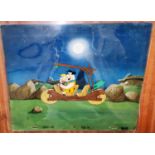 Hanna Barbera Productions Flintstones animation cell in 4 layers with hand painted characters and