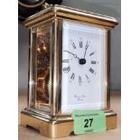 A modern brass carriage clock by Bernard Frères