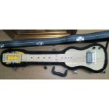An SX ash lap steel guitar with hard case, western swing G6 tuning