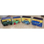 Four originally boxed Matchbox Moko Lesney diecast vehicles No.1, No.4, No.10 and No.64