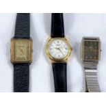 A Swellis of Liverpool Gents automatic wristwatch with a Swiss movement; two other watches.