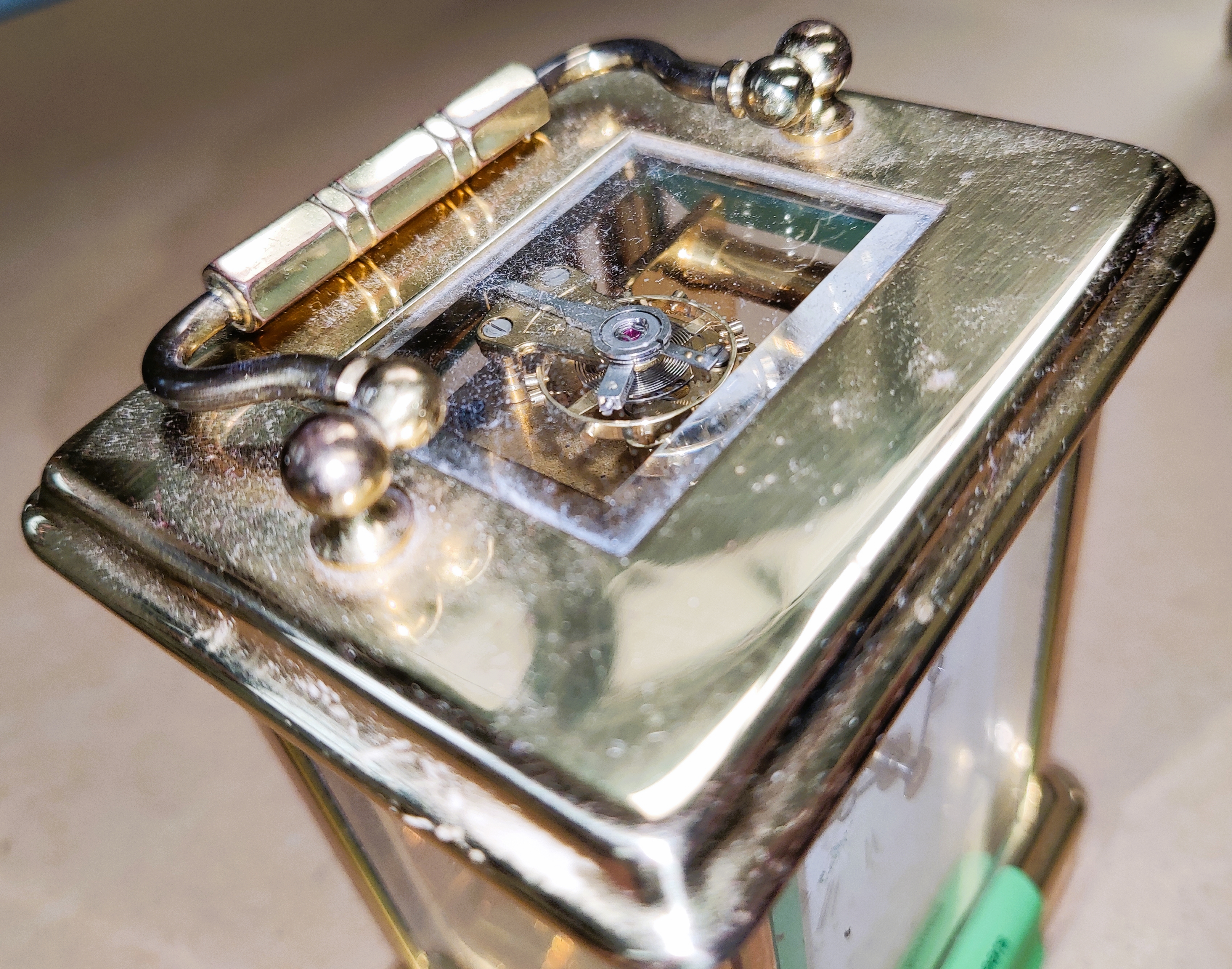 A modern brass carriage clock by Bernard Frères - Image 3 of 3