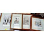After Geoffrey Woolsey Works (British 1929-1933) - 4 pencil signed limited edition prints, framed