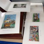 5 Macclesfield Silks in a cardboard presentation: Sailing of the Mayflower 1620, Bonnie Prince