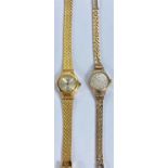 A lady's 9ct hallmarked gold RECORD watch and bracelet strap, 15.9gm gross; a Lady's Sekonda