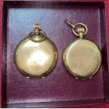 Two gilt closed face pocket watches, one by Waltham and another