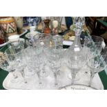 A set of 6 Royal Brierley wines; 6 modern hocks and glassware including a Scandinavian Art Glass