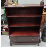 A Stag mahogany 4 height bookcase with drawer