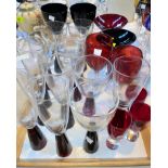 A selection of Royal Doulton and other heavy stem drinking glasses