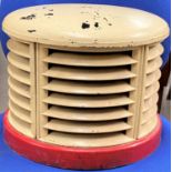 A vintage electric beehive fan heater by Cavendish, HMV style, model HC2 in red and cream (sold as a