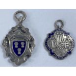 A hallmarked silver North Command Cross Country Association medal and another similar