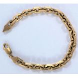 A 9ct hallmarked gold chain link bracelet, 33.9gms