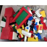 A box of vintage Lego