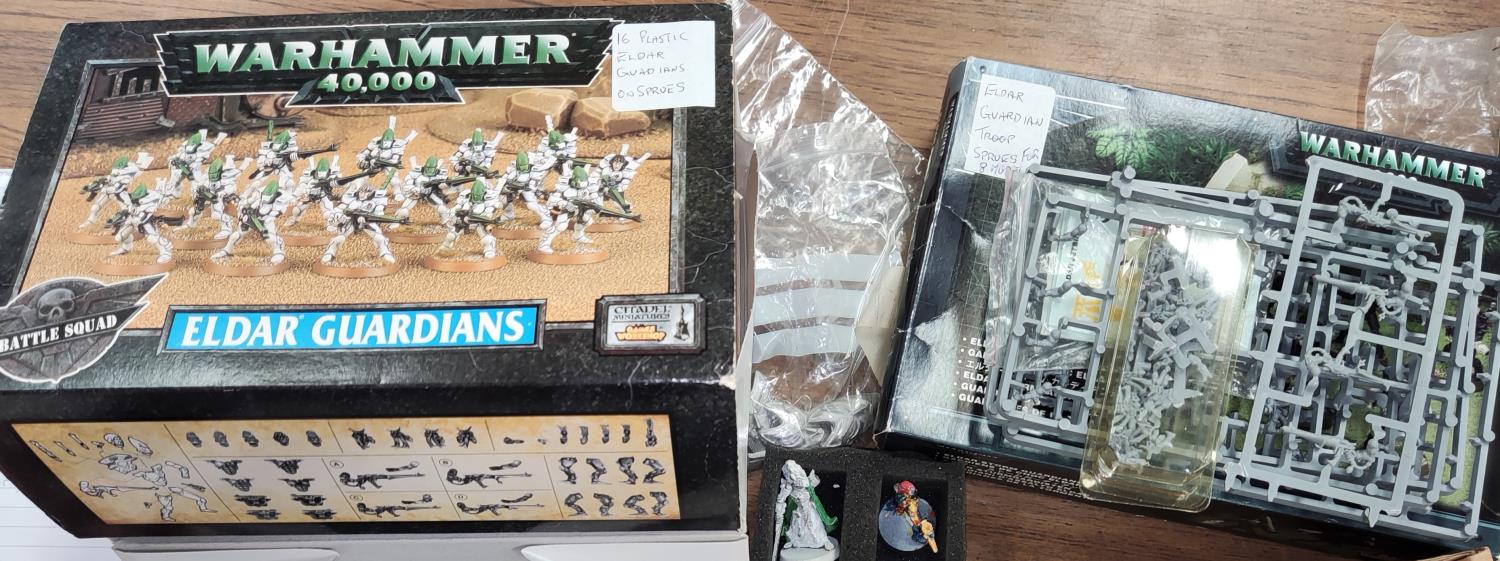 Games Workshop Citadel Miniatures for Warhammer 40,000 - 24 Eldar Guards on sprues, 6 Eldar jet - Image 2 of 2