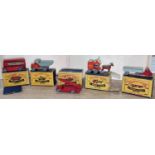 5 Moko Lesney Matchbox Series boxed diecast vehicles - No 5, 6 ,7, 9 & 10 (worn boxes)
