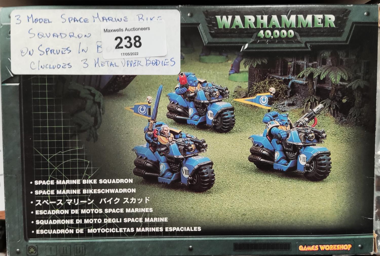 Games Workshop Citadel Miniatures for Warhammer 40,000 - plastic, 3 boxed Space Marine bikes on - Image 3 of 3