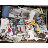 A large selection of loose vintage postcards, some travel, some humour etc