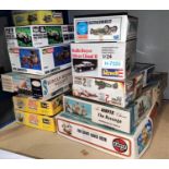 A selection of various boxed vintage plastic model kits etc