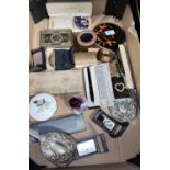 A selection of collectors items and bric-a-brac:  dressing table mirrors; vintage Parker pen;