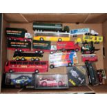 A selection of various diecast vehicles including boxed Saico, Corgi and others, transport,