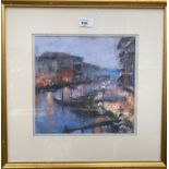 Marc Grimshaw:  The Grand Canal, Venice, watercolour, signed, 28 x 28 cm, framed and glazed