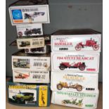 4 Aurora boxed vintage plastic model kits and 7 Airfix various