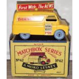 Four Moko Lesney Matchbox Series boxed diecast vehicles - No 42,(box flap off); other boxed and