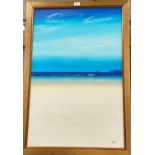 Walton 20th Century Cornish, Beach sea and sky, oil on canvas, signed, 89 x 59 cm, framed