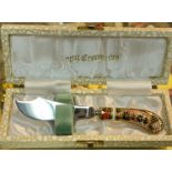 A Royal Crown Derby fruit knife in case