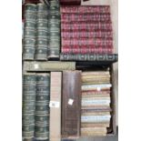 A selection of books:  6 volumes of Shakespeare; 5 Waverley Novel volumes; Beatrix Potter "natural