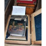 Three boxes of early 20th century colour magic lantern slides, religious subjects; The Story of