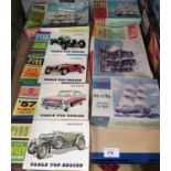 8 Pyro boxed vintage plastic model kits 4 1/32 scale cars and four sailing ships