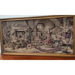 A large tapestry picture of a traditional tavern scene