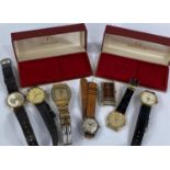 A selection of Gent's automatic, manual and quartz wristwatches, Omega boxes etc.