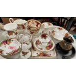 A small selection of Old Country Roses decorative china, etc., by Royal Albert