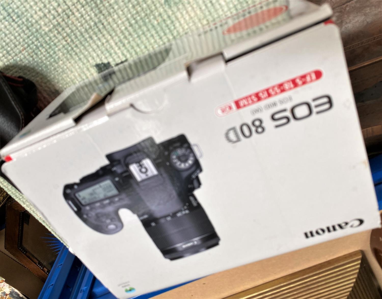 A Canon EO5 80D digital SLR camera, in original box with 18-55mm 15STM lens and another Canon camera - Image 2 of 3
