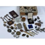 A selection of silver plate and other collectables; Putti riding dolphins etc.