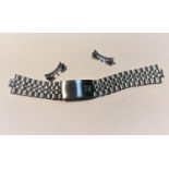 A stainless steel Omega link chain watch strap