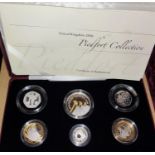 GB: a piedfort proof 2006 silver collection £5 - 50p