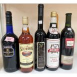 A 1 litre bottle of "Harvey's Bristol Cream" sherry; a 50 cl bottle of "Christmas Pudding Wine"; a